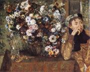 Edgar Degas Woman and chrysanthemum Spain oil painting artist